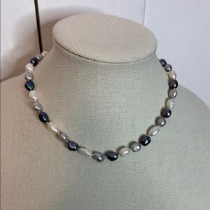 Three Tone Freshwater Pearl Necklace - New in box